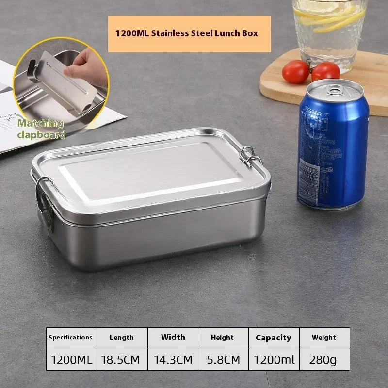 Stainless Steel Bento Box | Lockable Lunch Box with Airtight Clips